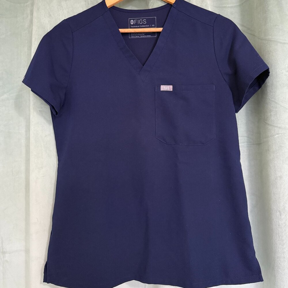 Figs Catarina One-Pocket Scrub Top - XS - Navy